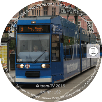 Durch das größte Straßenbahnkreuz Deutschlands - Führerstandmitfahrt Rostock Linie 3