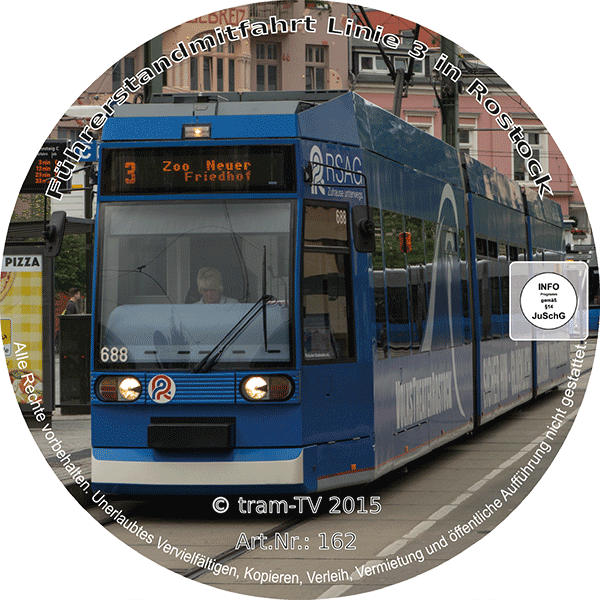 Durch das größte Straßenbahnkreuz Deutschlands - Führerstandmitfahrt Rostock Linie 3